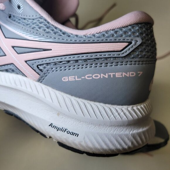 Asics Shoes Every Day Comfort Pink Gray AmpliFoam Gel-Contend 7 Womens US Size 9 - Picture 4 of 10
